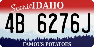 ID license plate 4B6276J