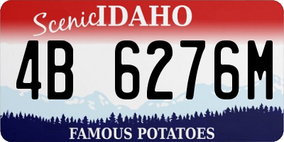 ID license plate 4B6276M