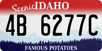 ID license plate 4B6277C