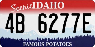 ID license plate 4B6277E