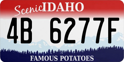 ID license plate 4B6277F