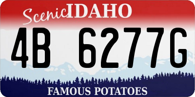 ID license plate 4B6277G
