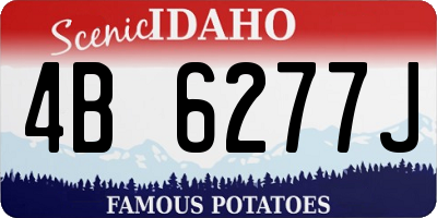 ID license plate 4B6277J
