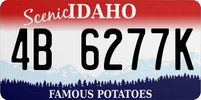 ID license plate 4B6277K