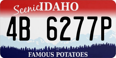 ID license plate 4B6277P