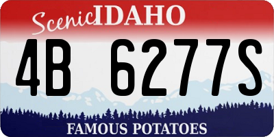 ID license plate 4B6277S