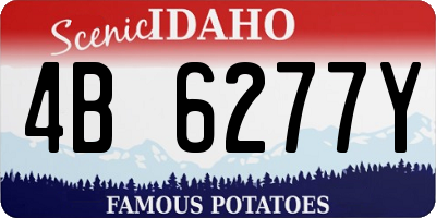 ID license plate 4B6277Y