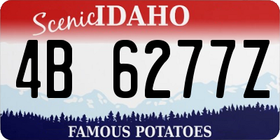 ID license plate 4B6277Z