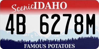 ID license plate 4B6278M