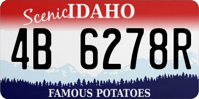 ID license plate 4B6278R