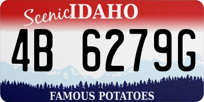 ID license plate 4B6279G