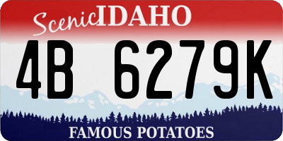 ID license plate 4B6279K