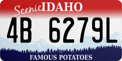 ID license plate 4B6279L