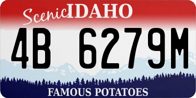 ID license plate 4B6279M