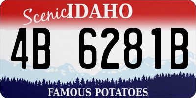 ID license plate 4B6281B