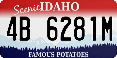 ID license plate 4B6281M
