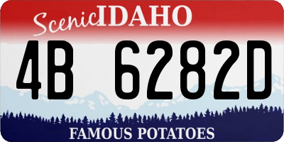 ID license plate 4B6282D