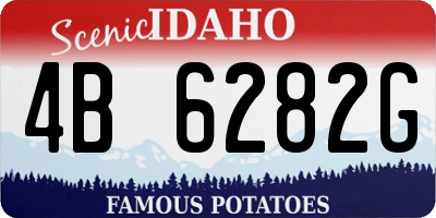 ID license plate 4B6282G