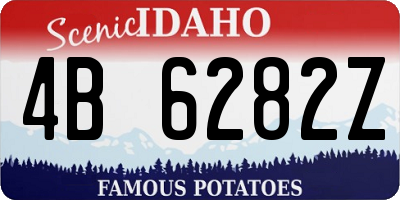 ID license plate 4B6282Z