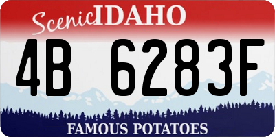 ID license plate 4B6283F