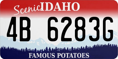 ID license plate 4B6283G