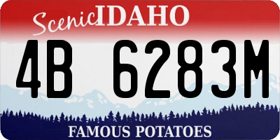 ID license plate 4B6283M