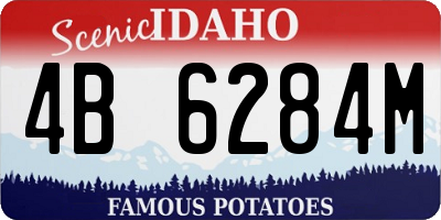 ID license plate 4B6284M