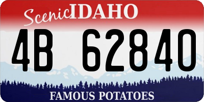 ID license plate 4B6284O