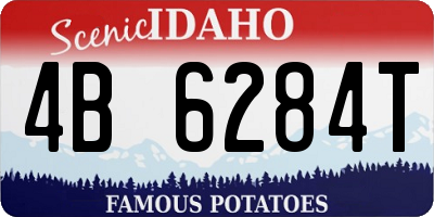 ID license plate 4B6284T