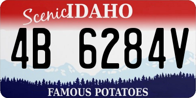 ID license plate 4B6284V