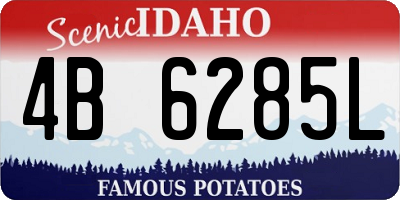 ID license plate 4B6285L