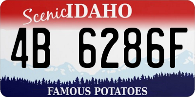 ID license plate 4B6286F