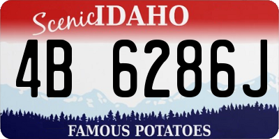 ID license plate 4B6286J