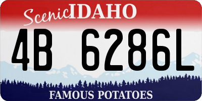 ID license plate 4B6286L