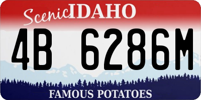 ID license plate 4B6286M