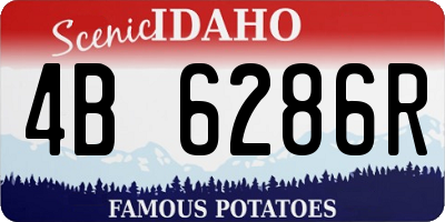 ID license plate 4B6286R