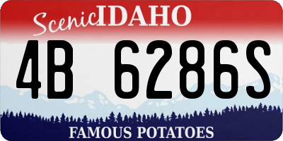 ID license plate 4B6286S