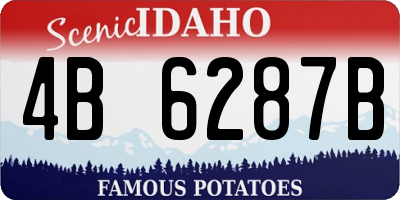 ID license plate 4B6287B