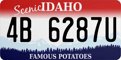 ID license plate 4B6287U
