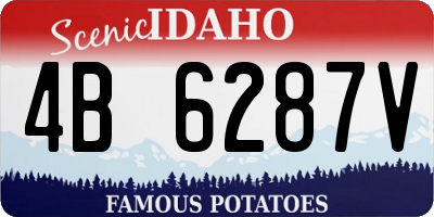 ID license plate 4B6287V