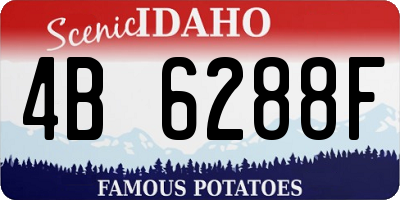 ID license plate 4B6288F