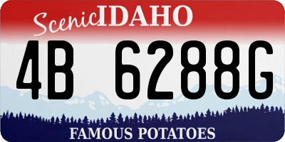 ID license plate 4B6288G