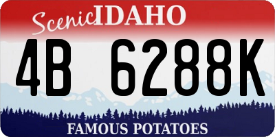 ID license plate 4B6288K