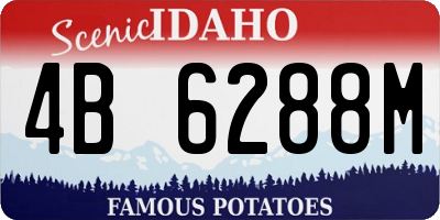 ID license plate 4B6288M