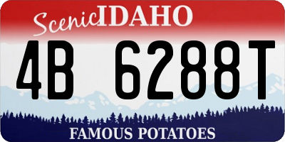 ID license plate 4B6288T