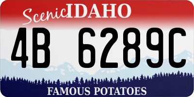 ID license plate 4B6289C