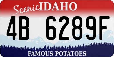 ID license plate 4B6289F