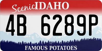 ID license plate 4B6289P