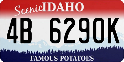 ID license plate 4B6290K