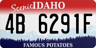 ID license plate 4B6291F